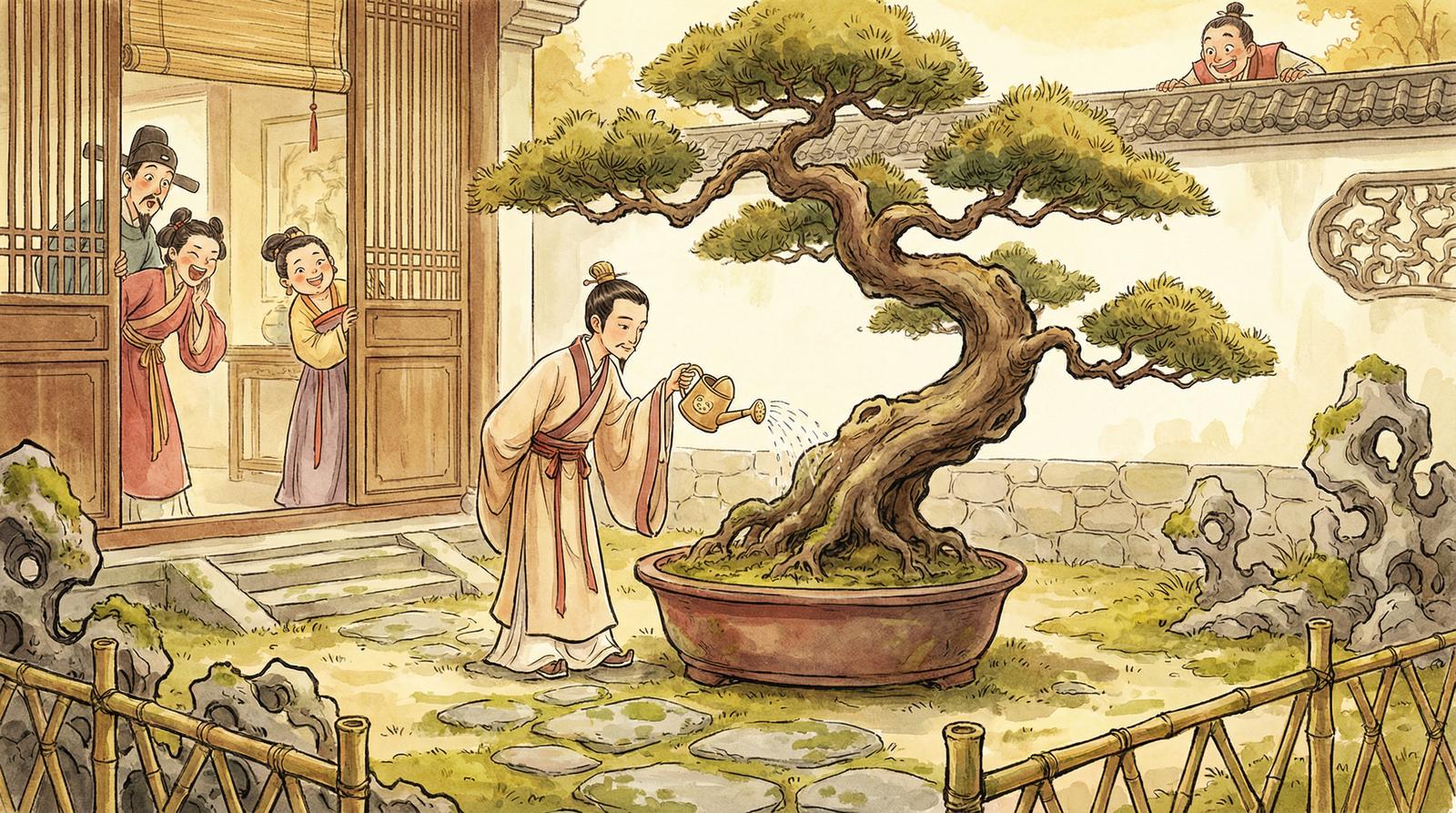母狗官网百年盆景修剪视频演示